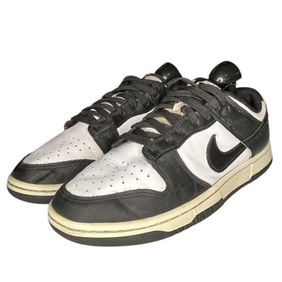 Mens Nike Dunk Low Retro DD1391-100 Leather Athletic Sneaker Shoes Size 8 Black - Picture 2 of 6